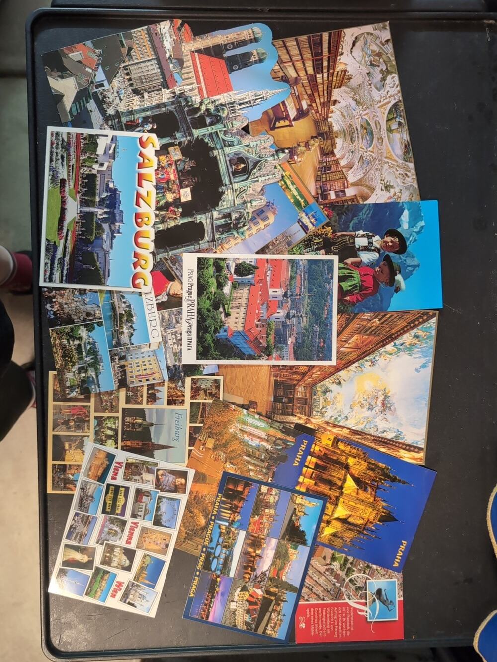 Vintage Lot of Postcards From Salzburg Vienna Prag Freiburg Europe